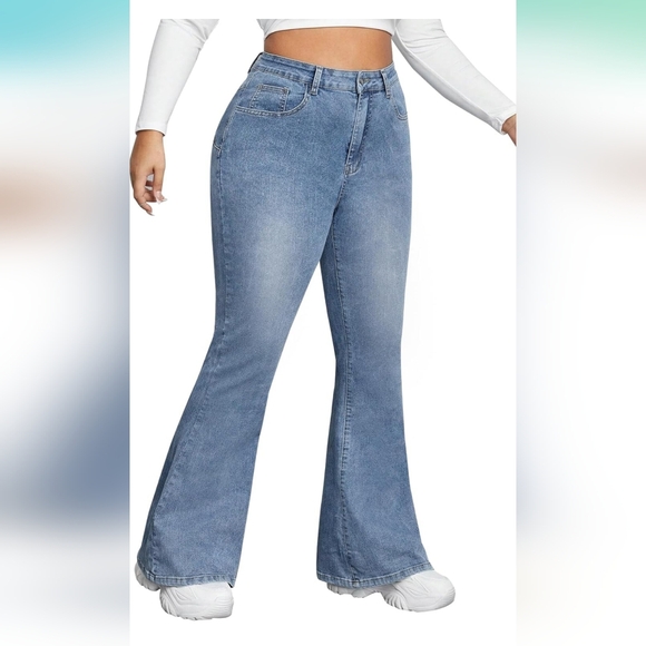 NWOT Back Star Patchwork Flare Jeans Skinny Bell Bottom Raw Hem Denim Pants - Picture 3 of 7